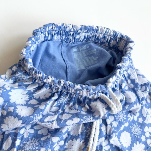 Cat & Jack Blue and White Floral Pattern SKORT with Drawstring - Toddler Girl 3T - Picture 4 of 6